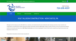 Desktop Screenshot of mtallisonconstruction.com